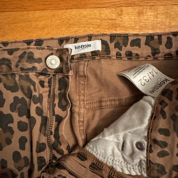 Leopard print size 14 denim skirt - Picture 4 of 6